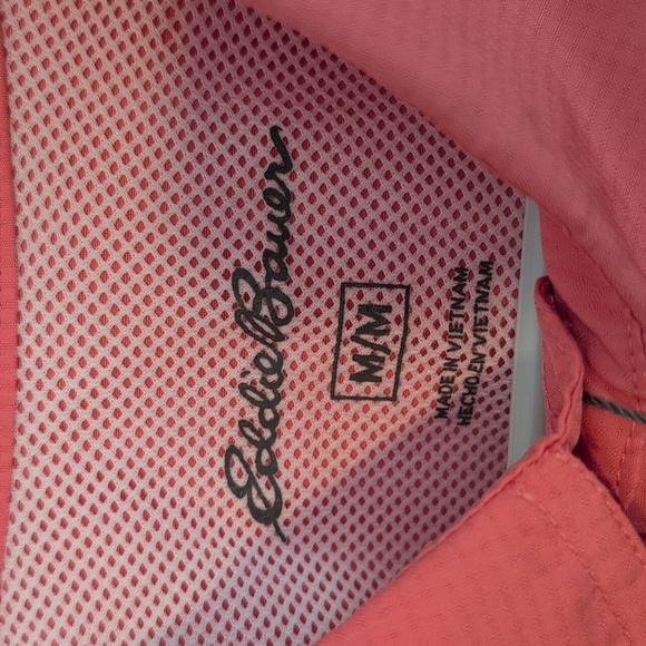 Eddie Bauer Coral Moisture Wicking Tech Woven Shirt NWT - Picture 4 of 7